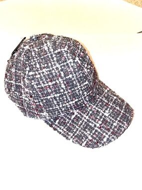 Pink, grey knit baseball hat 84